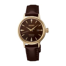 Montre Seiko Presage automatique or cuir SRE020J1