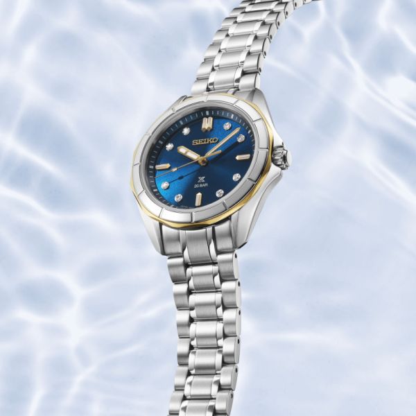 Montre Seiko Prospex Quartz SUR620J1 Cadran Bleu Serti