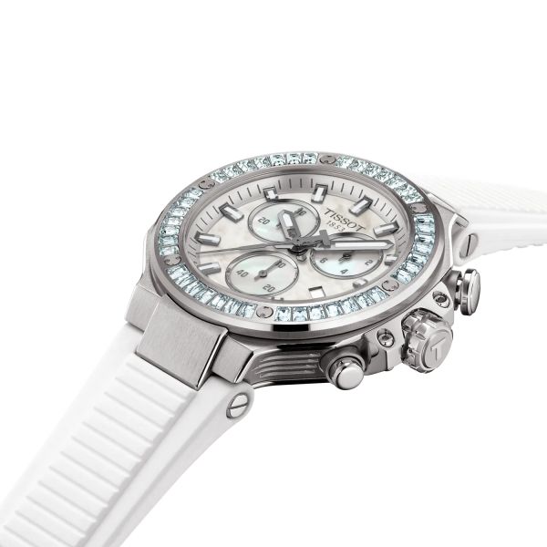Montre Tissot T-Race Quartz Chronograph 38mm Cadran Nacre blanche