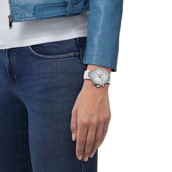 Montre Tissot T-Race Quartz Chronograph 38mm Cadran Nacre blanche