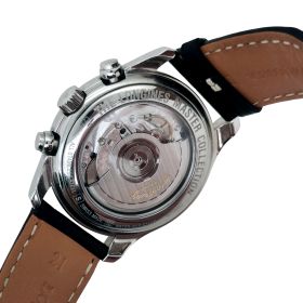 Montre Occasion Longines Master Collection Auto Chrono Bracelet Cuir Cadran Argent 40mm