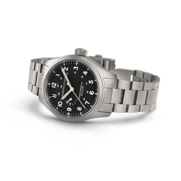 Montre Hamilton Khaki Field Mechanical Power Reserve 40mm Cadran Noir