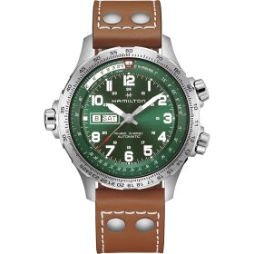Montre Hamilton Khaki Aviation X-Wind Day Date Cadran Vert