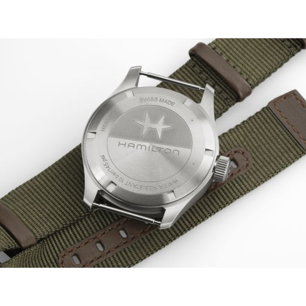 Montre Hamilton Khaki Field Mechanical Power Reserve 40mm Cadran Blanc