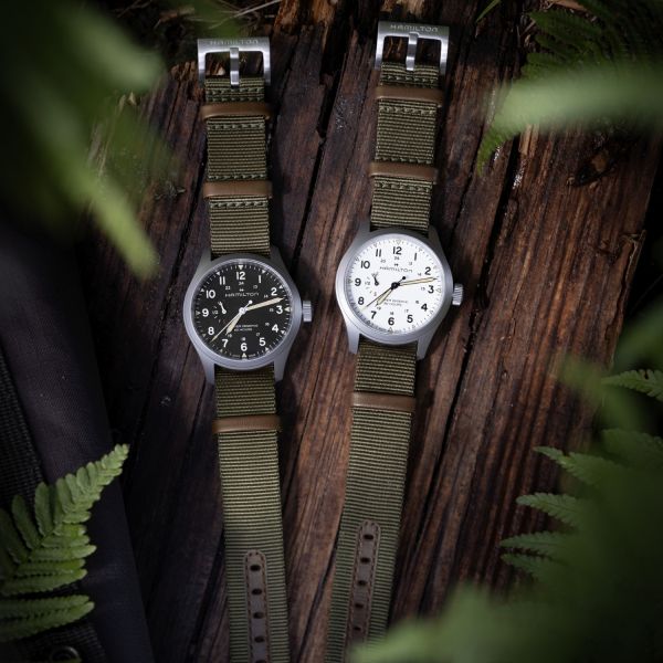 Montre Hamilton Khaki Field Mechanical Power Reserve 40mm Cadran Blanc