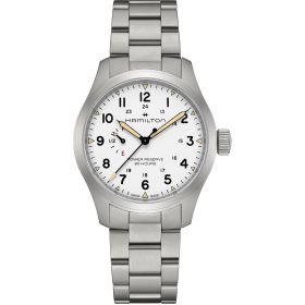 Montre Hamilton Khaki Field Mechanical Power Reserve 40mm Cadran Blanc