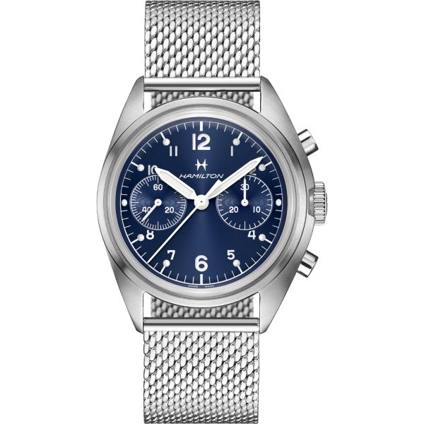Montre Hamilton Khaki Aviation Pilot Pioneer Mechanical Chronograph Bracelet Acier