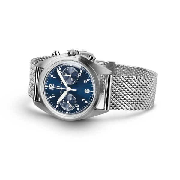 Montre Hamilton Khaki Aviation Pilot Pioneer Mechanical Chronograph Bracelet Acier