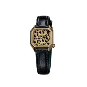 Montre March LA.B Lady Mansart Cheetah Bracelet Alligator Noir