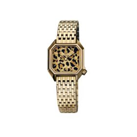 Montre March LA.B Lady Mansart Cheetah Bracelet Acier Doré