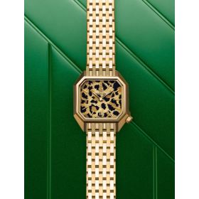 Montre March LA.B Lady Mansart Cheetah Bracelet Acier Doré