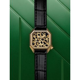 Montre March LA.B Lady Mansart Cheetah Bracelet Alligator Noir