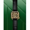 Montre March LA.B Lady Mansart Cheetah Bracelet Alligator Noir