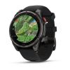 Montre Garmin Fenix 8 Pro 47mm AMOLED Sapphire Titane Bracelet Cuir Noir + Silicone