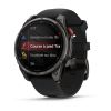 Montre Garmin Fenix 8 Pro 47mm AMOLED Sapphire Titane Bracelet Cuir Noir + Silicone