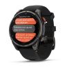 Montre Garmin Fenix 8 Pro 47mm AMOLED Sapphire Titane Bracelet Cuir Noir + Silicone
