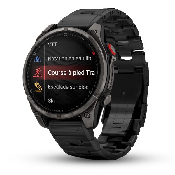 Montre Garmin Fenix 8 Pro 47mm AMOLED Sapphire Titane Bracelet Titane DLC