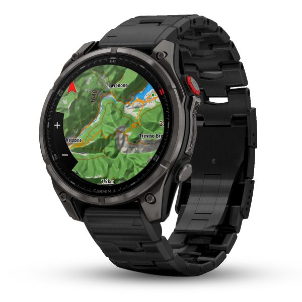 Montre Garmin Fenix 8 Pro 47mm AMOLED Sapphire Titane Bracelet Titane DLC