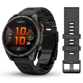 Montre Garmin Fenix 8 Pro 47mm AMOLED Sapphire Titane Bracelet Titane DLC