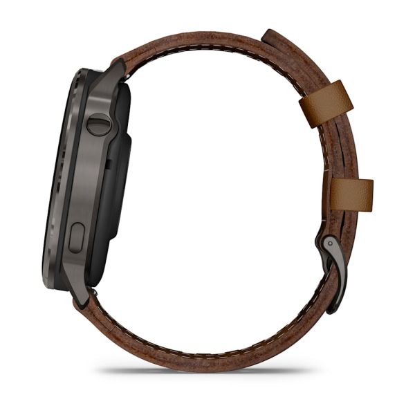 Montre Garmin Venu 3 Black bracelet cuir noir