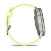Montre Garmin Venu 4 - 45 mm Silver avec bracelet en silicone jaune citron