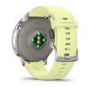 Montre Garmin Venu 4 - 45 mm Silver avec bracelet en silicone jaune citron