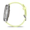 Montre Garmin Venu 4 - 45 mm Silver avec bracelet en silicone jaune citron