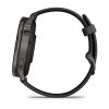 Montre Garmin Venu 4 - 45 mm Silver Bracelet en silicone Noir