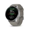 Montre Garmin Venu 4 - 45 mm Silver Bracelet en silicone Gris