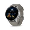 Montre Garmin Venu 4 - 45 mm Silver Bracelet en silicone Gris