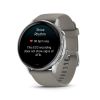 Montre Garmin Venu 4 - 45 mm Silver Bracelet en silicone Gris