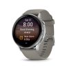Montre Garmin Venu 4 - 45 mm Silver Bracelet en silicone Gris