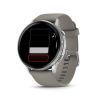 Montre Garmin Venu 4 - 45 mm Silver Bracelet en silicone Gris