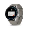 Montre Garmin Venu 4 - 45 mm Silver Bracelet en silicone Gris