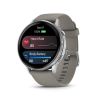 Montre Garmin Venu 4 - 45 mm Silver Bracelet en silicone Gris