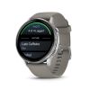 Montre Garmin Venu 4 - 45 mm Silver Bracelet en silicone Gris