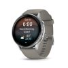 Montre Garmin Venu 4 - 45 mm Silver Bracelet en silicone Gris