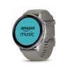 Montre Garmin Venu 4 - 45 mm Silver Bracelet en silicone Gris