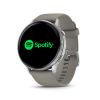 Montre Garmin Venu 4 - 45 mm Silver Bracelet en silicone Gris