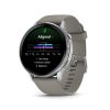 Montre Garmin Venu 4 - 45 mm Silver Bracelet en silicone Gris