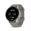Montre Garmin Venu 4 - 45 mm Silver Bracelet en silicone Gris