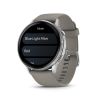 Montre Garmin Venu 4 - 45 mm Silver Bracelet en silicone Gris