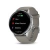 Montre Garmin Venu 4 - 45 mm Silver Bracelet en silicone Gris