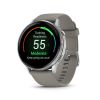 Montre Garmin Venu 4 - 45 mm Silver Bracelet en silicone Gris