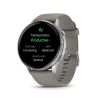 Montre Garmin Venu 4 - 45 mm Silver Bracelet en silicone Gris