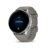 Montre Garmin Venu 4 - 45 mm Silver Bracelet en silicone Gris