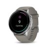 Montre Garmin Venu 4 - 45 mm Silver Bracelet en silicone Gris