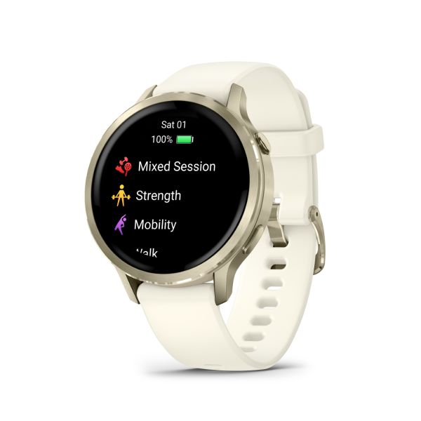 Montre Garmin Venu 3 Black bracelet cuir noir
