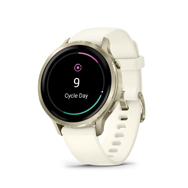Montre Garmin Venu 4 - 41 mm Gray bracelet Silicone Ivoire