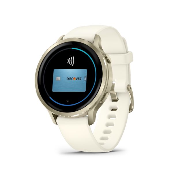 Montre Garmin Venu 4 - 41 mm Gray bracelet Silicone Ivoire
